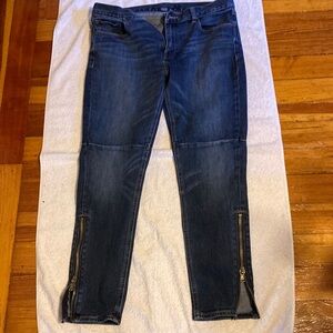 Ralph Lauren Blue Skinny Jeans with Ankle Zipper